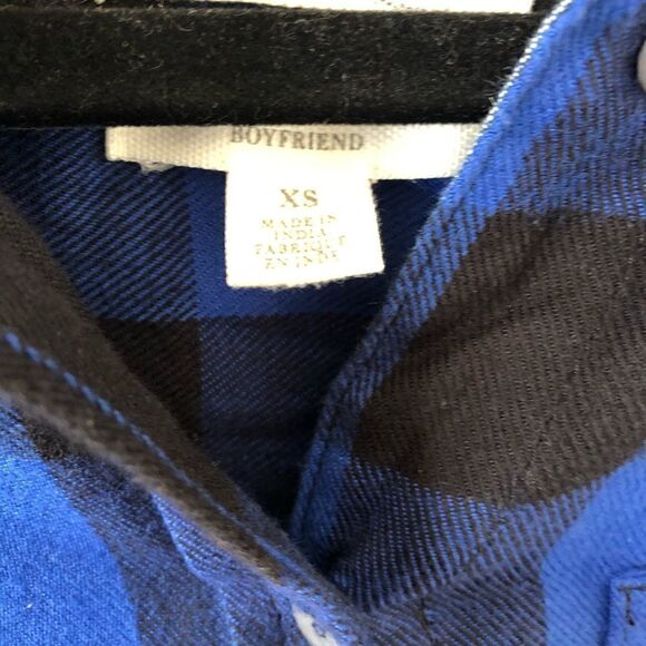 Nwt- Treasure and Bond Buffalo Blue Plaid Flannel - Picture 3 of 6